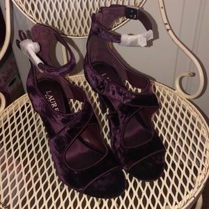 Ralph Lauren Purple Suede Heels